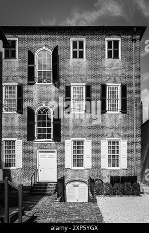 Rückansicht des Russell House im historischen Viertel von Charleston, South Carolina, USA Stockfoto