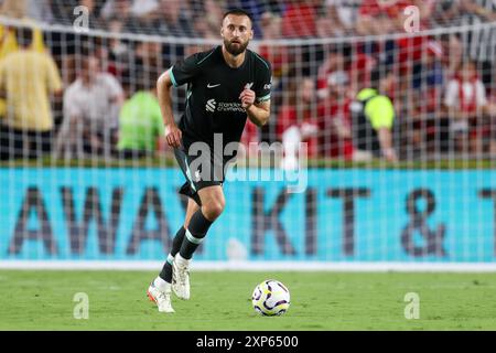 3. August 2024: Liverpool-Verteidiger Nathaniel Phillips (47) während des FC Series-Spiels zwischen Manchester United und Liverpool im Williams-Brice Stadium in Columbia, South Carolina. Greg Atkins/CSM (Bild: © Greg Atkins/Cal Sport Media) Stockfoto