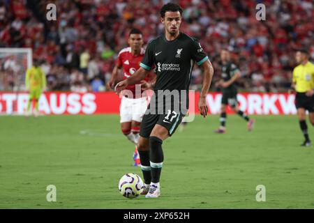 3. August 2024: Liverpool-Mittelfeldspieler Curtis Jones (17) während des FC Series-Spiels zwischen Manchester United und Liverpool im Williams-Brice Stadium in Columbia, South Carolina. Greg Atkins/CSM Stockfoto