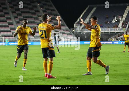 Fort Lauderdale, USA, 8. August 2024 Wolverhampton Wanderers / RB Leipzig, Credit: Chris Arjoon/American Presswire Stockfoto