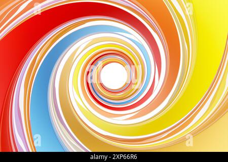 3D-Illustration eines bunten abstrakten Hintergrunds mit Linien. Drucken aus den Kurven. Moderne grafische Textur. Geometrisches Muster. Stockfoto