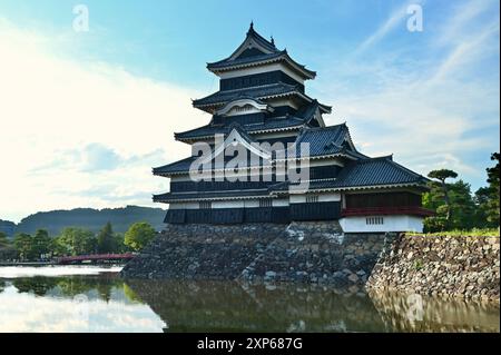 Schloss Matsumoto oder die Schwarze Krähe in Matsumoto, Präfektur Nagano Stockfoto