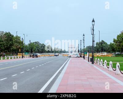 Kartavya Pfad mit India Gate (Delhi/Indien) Stockfoto