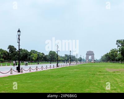 Kartavya Pfad mit India Gate (Delhi/Indien) Stockfoto