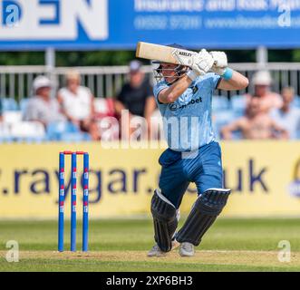 Harry spielte für Derbyshire in einem One Day Cup Spiel zwischen Derbyshire und Worcestershire Stockfoto