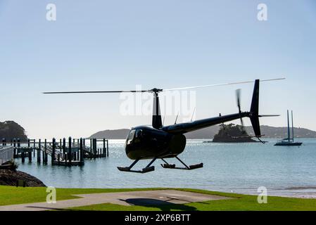 Der Viersitzige Touristic Light Helicopter Stockfoto