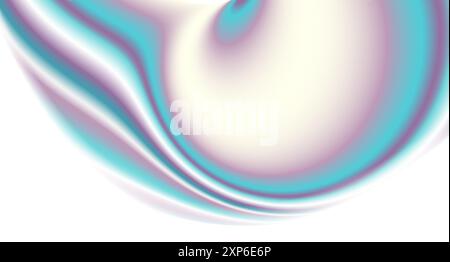 Holographische chromatische Unschärfe-Wellen abstrakter Hintergrund. Vektordesign Stock Vektor