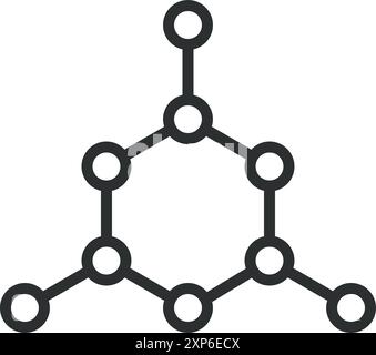 Technologie-Logo. Symbol für chemische Forschung. Molekül-Symbol Stock Vektor