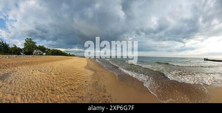 Eine Reise nach Polen zur Ostsee und den umliegenden Städten, Stränden und dem Spektakel der atemberaubenden Sonnenuntergänge, Sonnenaufgänge und Natur, das beste Foto Stockfoto