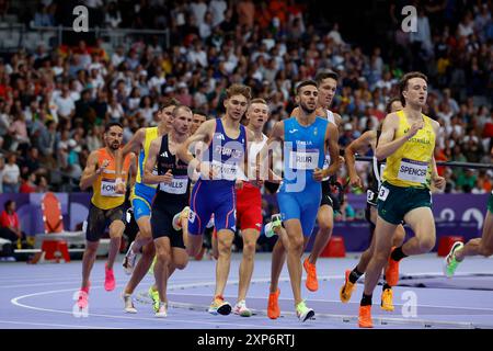 Decines Charpieu, Frankreich. August 2024. Gouyette Mael of France Leichtathletik Männer 1500M während der Olympischen Spiele Paris 2024 am 3. August 2024 im Stade de France in Saint Denis, Frankreich - Foto Gregory Lenormand/DPPI Media/Panorama Credit: DPPI Media/Alamy Live News Stockfoto