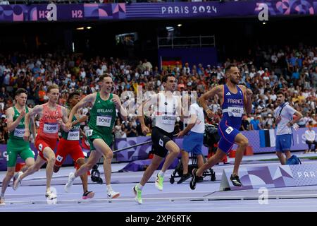 Decines Charpieu, Frankreich. August 2024. HABZ Azdine of France Athletics Männer 1500M während der Olympischen Spiele Paris 2024 am 3. August 2024 im Stade de France in Saint Denis, Frankreich - Foto Gregory Lenormand/DPPI Media/Panorama Credit: DPPI Media/Alamy Live News Stockfoto