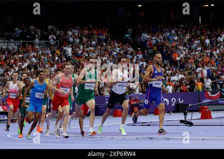 Decines Charpieu, Frankreich. August 2024. HABZ Azdine of France Athletics Männer 1500M während der Olympischen Spiele Paris 2024 am 3. August 2024 im Stade de France in Saint Denis, Frankreich - Foto Gregory Lenormand/DPPI Media/Panorama Credit: DPPI Media/Alamy Live News Stockfoto