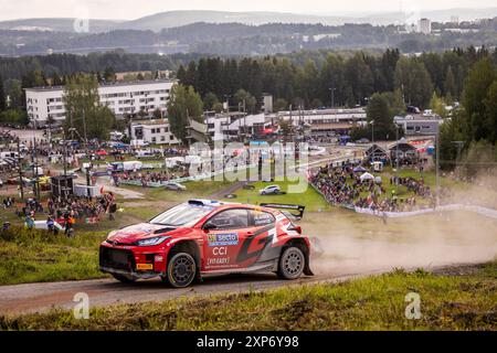 Jyvaskyla, Finnland. August 2024. Jyvaskyla, Finnland. August 2024. 39 LATVALA Jari-Matti - HÄNNINEN Juho, Toyota Yaris Rally2, Aktion während der Rallye, Finnland. , . WRC World Rallye Car Championship, vom 1. Bis 4. August 2024 in Jyvaskyla, Finnland - Foto Nikos Katikis/DPPI Credit: DPPI Media/Alamy Live News Stockfoto