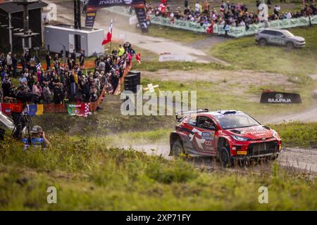 39 LATVALA Jari-Matti - HÃNNINEN Juho, Toyota Yaris Rally2, Aktion während der Rallye Finnland 2024, 9. Runde der WRC-Weltmeisterschaft 2024, vom 1. Bis 4. August 2024 in Jyvaskyla, Finnland Stockfoto