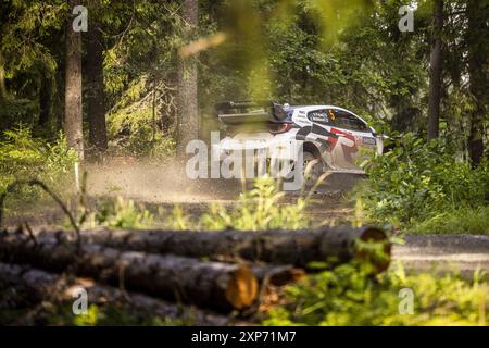 05 PAJARI Sami, MALKONEN Enni, Toyota GR Yaris Rally1, Aktion während der Rallye Finnland 2024, 9. Runde der WRC-Weltmeisterschaft 2024, vom 1. Bis 4. August 2024 in Jyvaskyla, Finnland Stockfoto