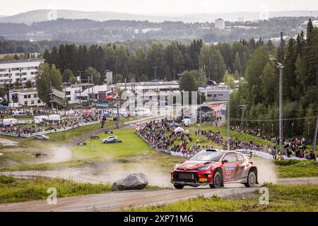 39 LATVALA Jari-Matti - HÃNNINEN Juho, Toyota Yaris Rally2, Aktion während der Rallye Finnland 2024, 9. Runde der WRC-Weltmeisterschaft 2024, vom 1. Bis 4. August 2024 in Jyvaskyla, Finnland Stockfoto