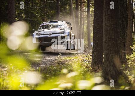 05 PAJARI Sami, MALKONEN Enni, Toyota GR Yaris Rally1, Aktion während der Rallye Finnland 2024, 9. Runde der WRC-Weltmeisterschaft 2024, vom 1. Bis 4. August 2024 in Jyvaskyla, Finnland Stockfoto