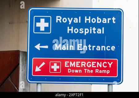 Das Royal Hobart Hospital ist ein Krankenhaus in der Liverpool Street in Hobart, Tasmanien, Australien. Stockfoto