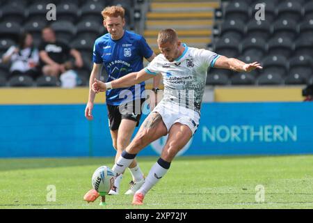 Rumpf, Großbritannien. August 2024. Das MKM Stadium, West Park, Hull, Humberside, East Yorkshire, August 2024. Betfred Super League Hull FC gegen St Helens Jack Walker of Hull FC Credit: Touchlinepics/Alamy Live News Stockfoto