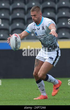 Rumpf, Großbritannien. August 2024. Das MKM Stadium, West Park, Hull, Humberside, East Yorkshire, August 2024. Betfred Super League Hull FC gegen St Helens Jack Walker of Hull FC Credit: Touchlinepics/Alamy Live News Stockfoto