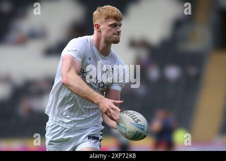 Rumpf, Großbritannien. August 2024. Das MKM Stadium, West Park, Hull, Humberside, East Yorkshire, August 2024. Betfred Super League Hull FC gegen St. Helens Havey Barron of Hull FC Credit: Touchlinepics/Alamy Live News Stockfoto