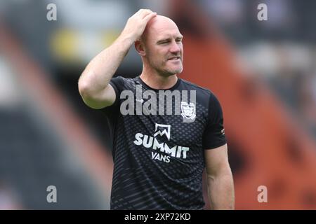 Rumpf, Großbritannien. August 2024. Das MKM Stadium, West Park, Hull, Humberside, East Yorkshire, August 2024. Betfred Super League Hull FC gegen St Helens Gareth Ellis (Assistant Coach) von Hull FC Credit: Touchlinepics/Alamy Live News Stockfoto