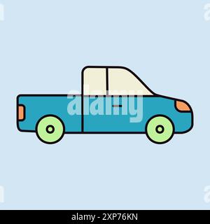 Vektorsymbol für Pickup-Fahrzeuge. Graph-Symbol für Reise- und Tourismus-Website und Apps Design, Logo, App, UI Stock Vektor
