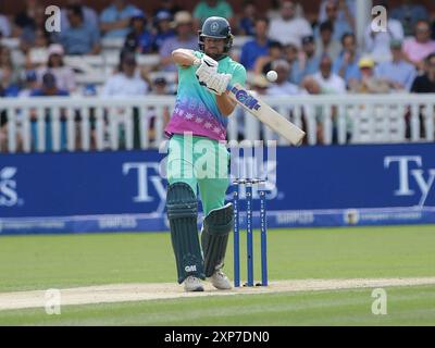 London, Großbritannien. August 2024. London, England, 4. August 2024: Dawid Malan (29 Oval Invincibles) während des Hundred Group Stage Spiels zwischen London Spirit Men und Oval Invincibles Men auf dem Lord's Cricket Ground in London. (Jay Patel/SPP) Credit: SPP Sport Press Photo. /Alamy Live News Stockfoto