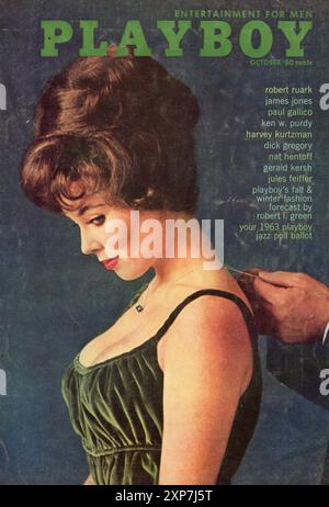 Vintage Playboy Magazin Oktober 1962 Ausgabe Cover, USA Stockfoto