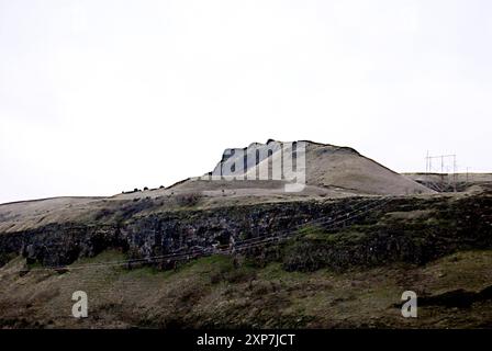 LEWISTON/IDAHO STATE/USA   Navtie american indian Chief Head Figue auf den lewiston Hills vom Native american Clear Water Casino im indianerreservat in Nez Perez Country vom 18. Dezember 2012 aus Stockfoto