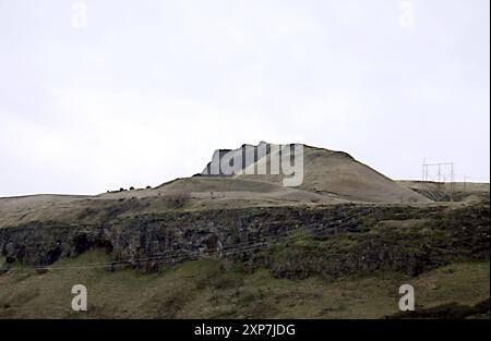 LEWISTON/IDAHO STATE/USA   Navtie american indian Chief Head Figue auf den lewiston Hills vom Native american Clear Water Casino im indianerreservat in Nez Perez Country vom 18. Dezember 2012 aus Stockfoto