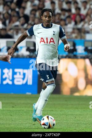 Seoul, Südkorea. August 2024. Bayern München und Tottenham Hotspur Vorsaison-Freundschaftsspiel im Seoul World Cup Stadium am 3. August 2024 in Seoul, Südkorea. (Foto: Lee Young-HO/SIPA USA) Credit: SIPA USA/Alamy Live News Stockfoto