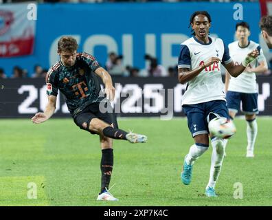 Seoul, Südkorea. August 2024. Bayern München und Tottenham Hotspur Vorsaison-Freundschaftsspiel im Seoul World Cup Stadium am 3. August 2024 in Seoul, Südkorea. (Foto: Lee Young-HO/SIPA USA) Credit: SIPA USA/Alamy Live News Stockfoto