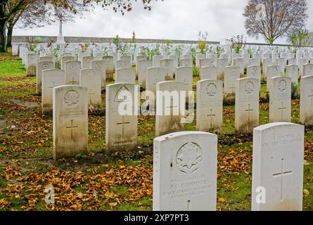 Commonwealth War Cemetery Belgien Stockfoto