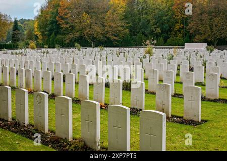 Commonwealth War Cemetery Belgien Stockfoto