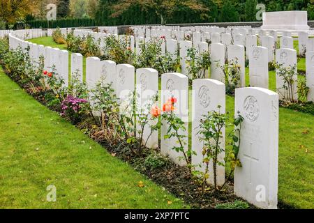 Commonwealth War Cemetery Belgien Stockfoto