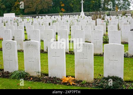 Commonwealth War Cemetery Belgien Stockfoto