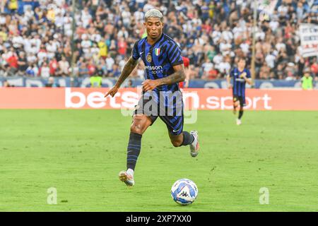 EDDIE SALCEDO (INTER) während Pisa SC vs Inter - FC Internazionale, Freundschaftsfußballspiel in Pisa, Italien, 02. August 2024 Stockfoto