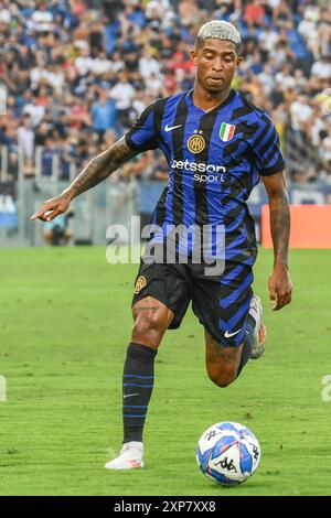 EDDIE SALCEDO (INTER) während Pisa SC vs Inter - FC Internazionale, Freundschaftsfußballspiel in Pisa, Italien, 02. August 2024 Stockfoto