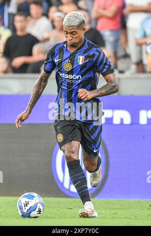 EDDIE SALCEDO (INTER) während Pisa SC vs Inter - FC Internazionale, Freundschaftsfußballspiel in Pisa, Italien, 02. August 2024 Stockfoto