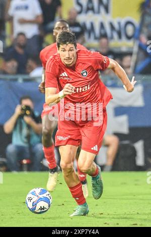 STEFANO MOREO (PISA) während Pisa SC vs Inter - FC Internazionale, Freundschaftsfußballspiel in Pisa, Italien, 02. August 2024 Stockfoto