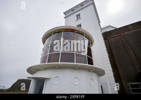 Auf dem Kopf steht der Leuchtturm rathlin West rathlin Island, County antrim, Nordirland, großbritannien Stockfoto