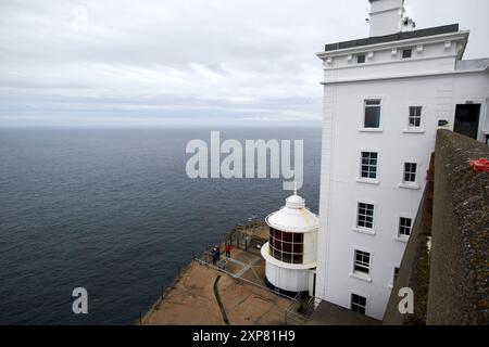 Auf dem Kopf steht der Leuchtturm rathlin West rathlin Island, County antrim, Nordirland, großbritannien Stockfoto