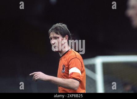 Wolverhampton Wanderers / Plymouth Argyle in Molineux 23/9/1989 Gary Bellamy mit Blutkopfverletzung. BILD VON DAVID BAGNALL Stockfoto