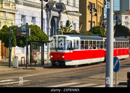 Straßenbahn - Impressionen aus Bratislava, Slowakei Stockfoto