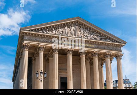 Die Kirche La Madeleine in Paris, Frankreich Stockfoto