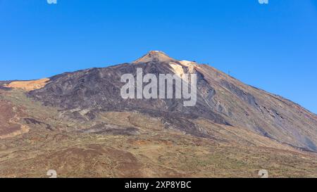 Blick auf den Vulkan El Teide auf Teneriffa, dem höchsten Gipfel Spaniens. Kanarische Inseln Stockfoto