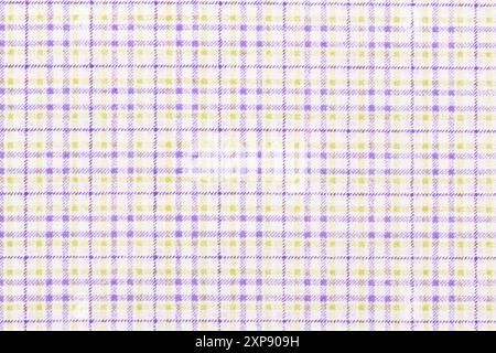 Twill-Textur in Streifen in weißen, lila, gelben, gedeckten Tönen. Stockfoto