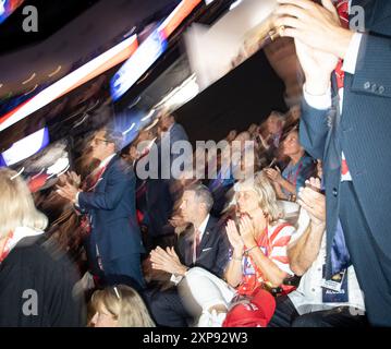 Am letzten Tag des Republikanischen Nationalkonvents treffen sich Konservative, um Trump die Nominierung anzunehmen. Milwaukee, WI, 18. Juli 2024 Stockfoto