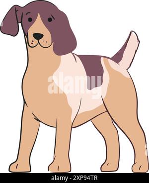 Hund Vektor-Kunst Illustration. Stock Vektor